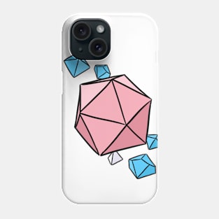 Trans Pride Colors Dice Phone Case