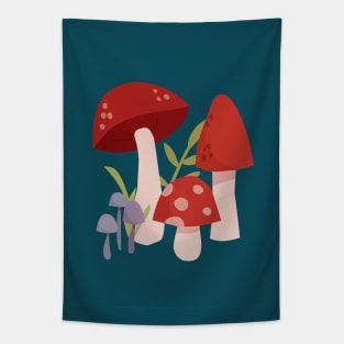 Mushrooms print, Goblincore, Cottagecore decor, Posters aesthetic, Autumn art, Botanical Tapestry