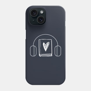 Book and Headphones--Full Line Phone Case