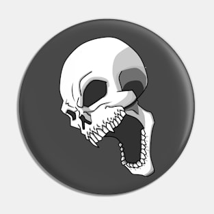 angry skull Pin