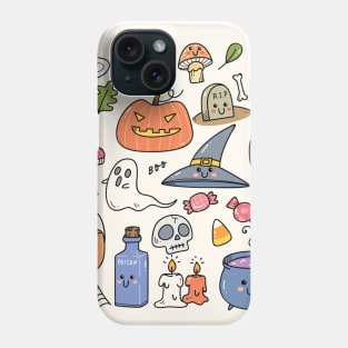 Adorable Set of Fall and Halloween Doodles Phone Case