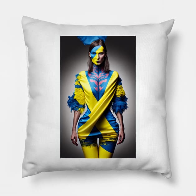 Support Ukraine Pillow by Schizarty