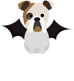 English Bulldog Halloween Trick or Treat Magnet