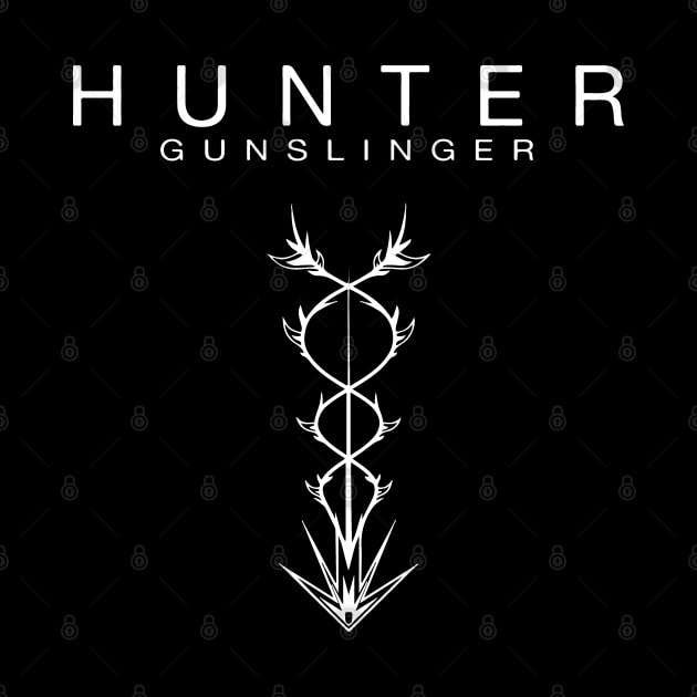 Hunter - Gunslinger (White) by GraphicTeeShop