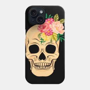 skull and flowers : SMILE Phone Case