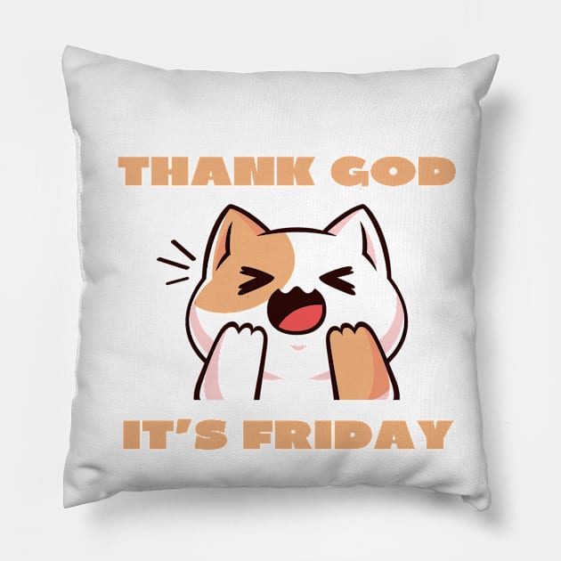 Thank god it's Friday Pillow by IOANNISSKEVAS