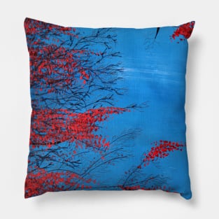 Red Flowers Pillow