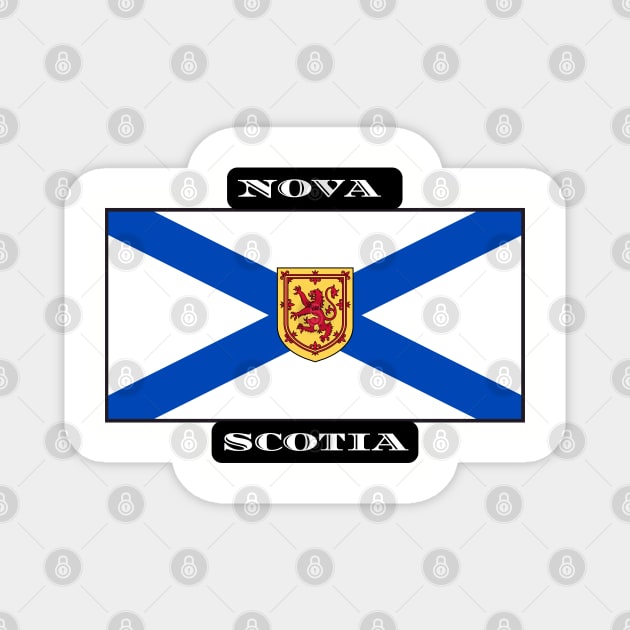 Nova Scotia Flag T-Shirt Ocean Playground Bluenose Home Magnet by SailorsDelight