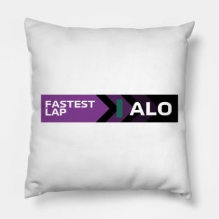 Alonso Fastest Lap F1 Pillow