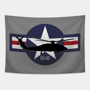 SH-60 Seahawk Military Helicopter Tapestry