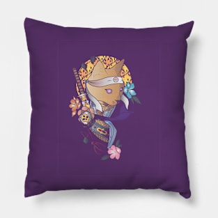 Gato Samurai Pillow