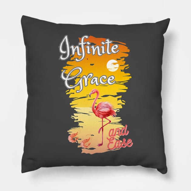 Infinite grace and ease Pillow by BOUTIQUE MINDFUL 