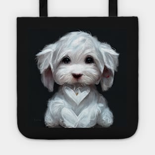 maltese, dog, puppy, lovely, I love animals Tote