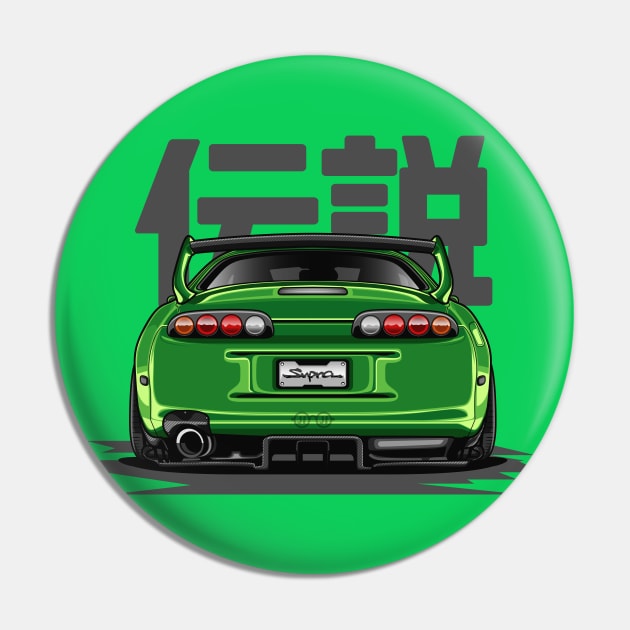 The Legend Supra MK-4 (Green Lime) Pin by Jiooji Project