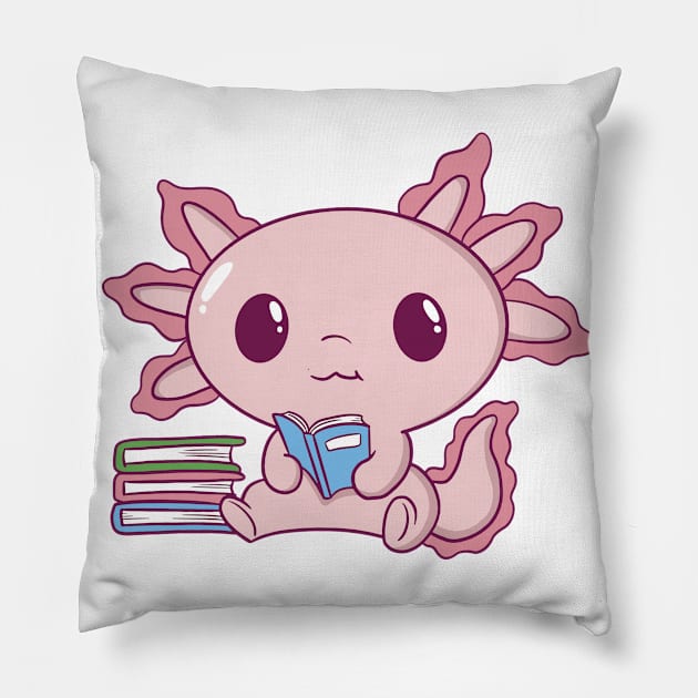 Axolotl Ramen P R t shirt Pillow by LindenDesigns