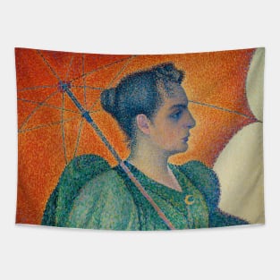 Woman with an Umbrella by Paul Signac Tapestry