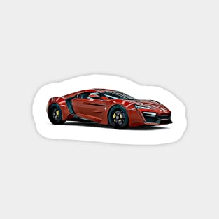 Lykan Hypersport Supercar Racing Cartoon Magnet