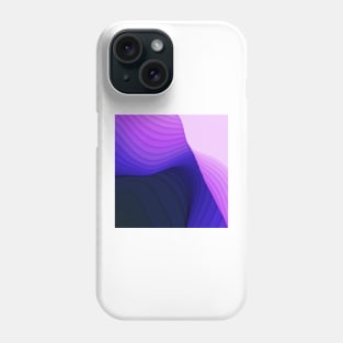 Navy Purple Abstract Strips Art Phone Case