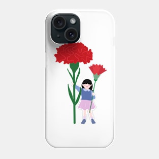 Girl with carnations II Phone Case