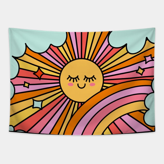 Yellow and pink tapestry store