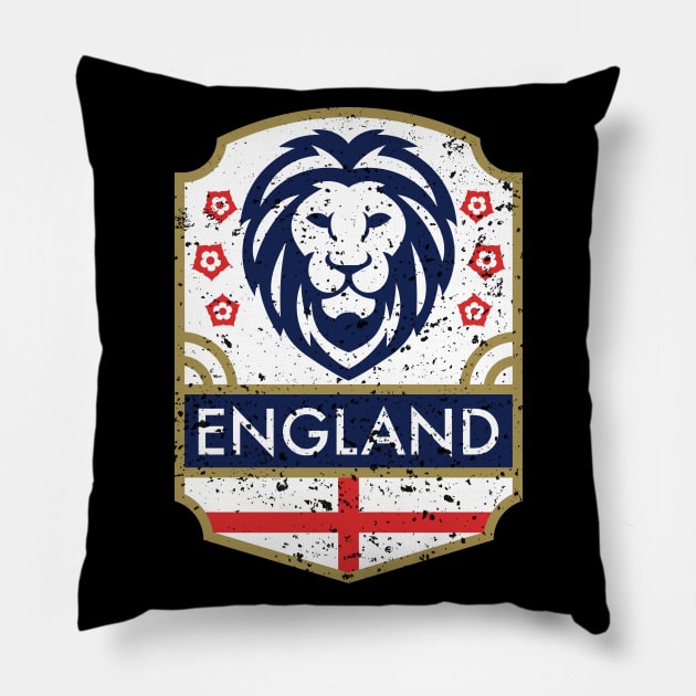 England Lion Alternative Emblem Pillow by Mandra