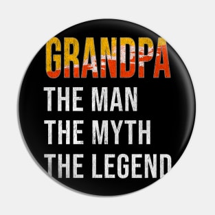 Grand Father Bhutanese Grandpa The Man The Myth The Legend - Gift for Bhutanese Dad With Roots From  Bhutan Pin