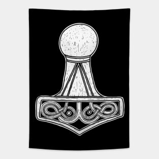 Knotwork Mjolnir Tapestry