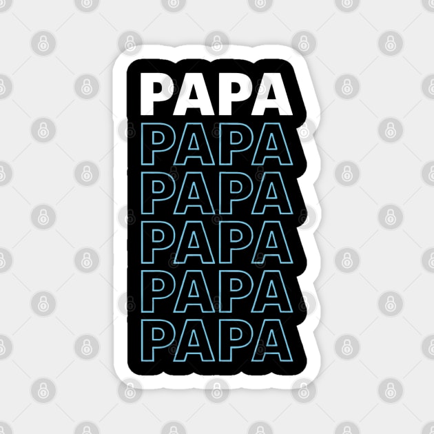 Papa Typography Father's Day Design Magnet by TurnEffect