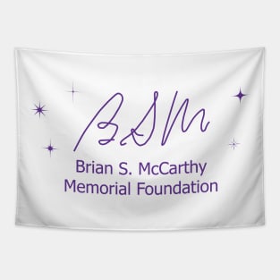 BSM Foundation Logo Purple on White Tapestry