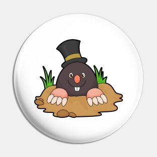 Mole with Molehill & Hat Pin