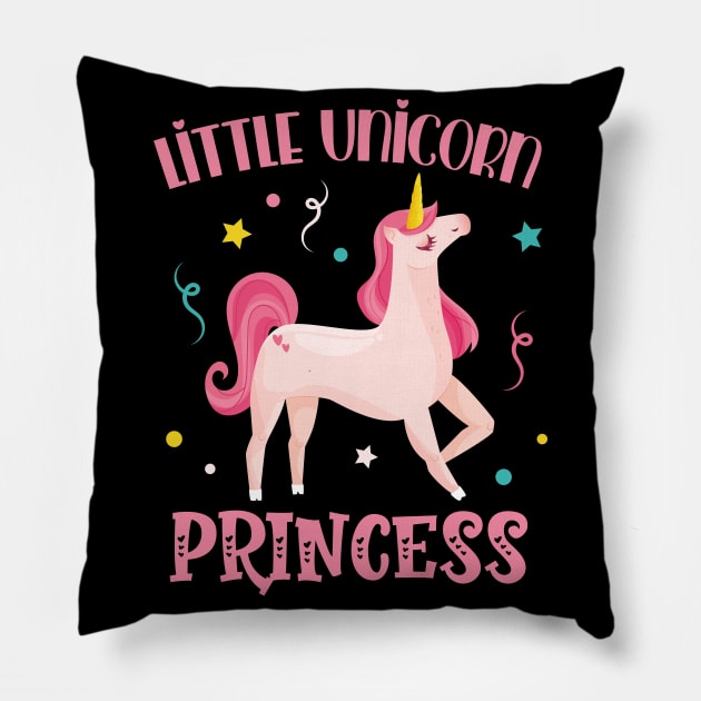 Little Unicorn Princess Pillow by Foxxy Merch