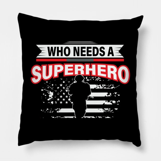 Who Needs A Superhero Pillow by Shop Ovov