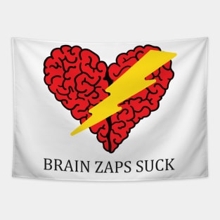 Brain Zaps Suck Logo Tapestry