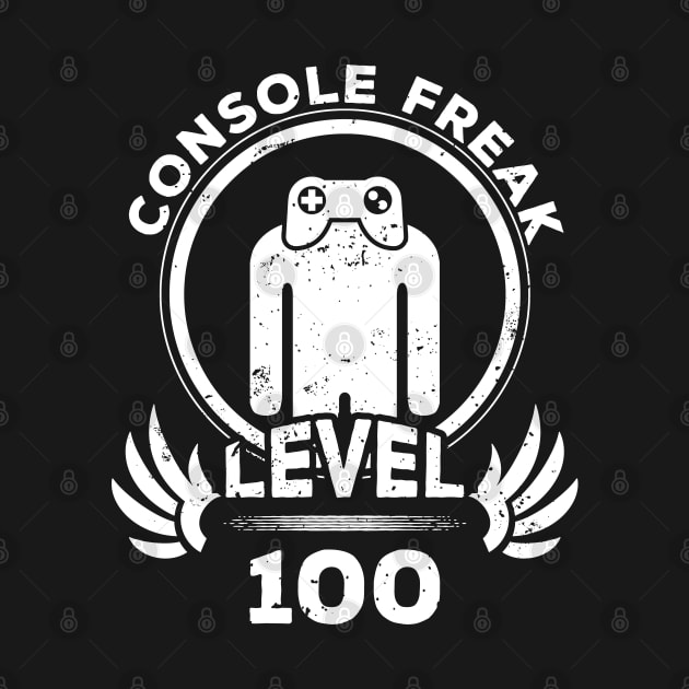 Level 100 Console Freak Video Game Fan Gift by atomguy