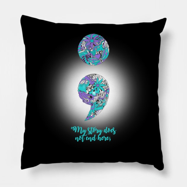 Suicide Prevention and Depression Awareness Pillow by Squidoodle