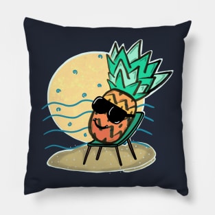 Mister Pineapple on Beach Pillow