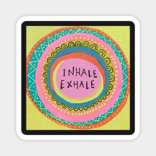 Tropical Inhale Exhale Mandala Magnet