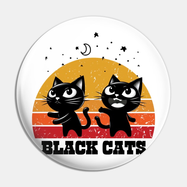 black cats Pin by jijo.artist