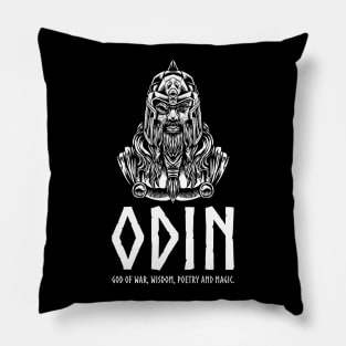 Norse Mythology Odin God Of War, Wisdom, Poetry And Magic Pillow