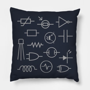 Electronic components symbols Pillow