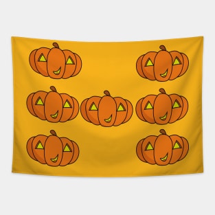 The Letter H formed by Halloween pumpkins Tapestry