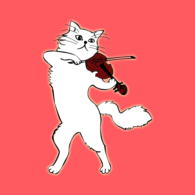 Cat Playing Violin by DonnaPeaches