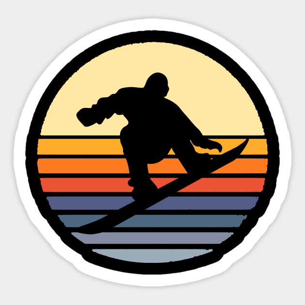 Retro Snowboard - Snowboard - Sticker