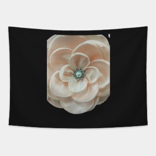 Elegant Blush Floral Tapestry