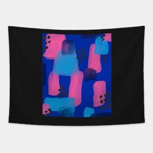 Abstract Pattern Blue Pink Tapestry