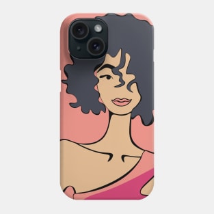 Brunette Girl Portrait Phone Case