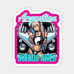 Copy of Kawaii, Anime Girl, Argentina Buenos Aires | Catsie Cat Magnet