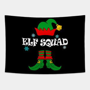 Elf Squad Funny Christmas Holiday Gift T Shirt Tapestry