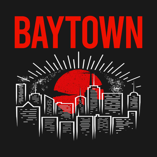 Red Moon Baytown by Hanh Tay