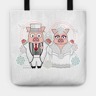 PIGGY WHITE WEDDING Tote